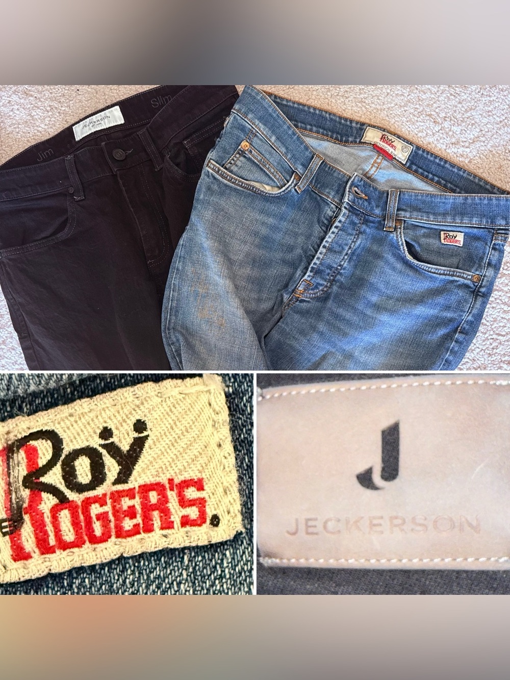 2x lot Italian Designer Jeans 33 Jeckerson + Roy Rogers Made in Italy